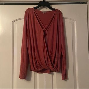 Cris-cross front drape top
